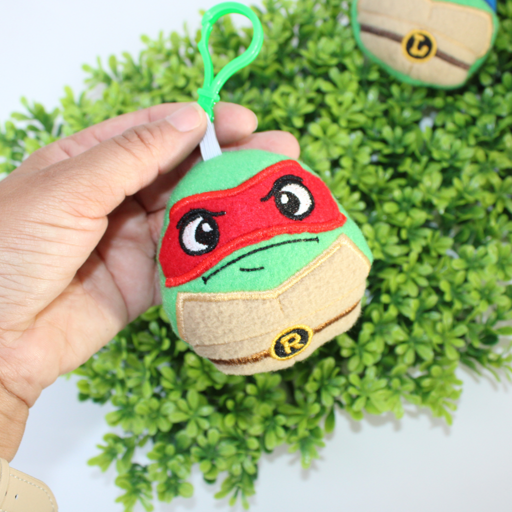 Fighting Turtles plush bag buddy keychains