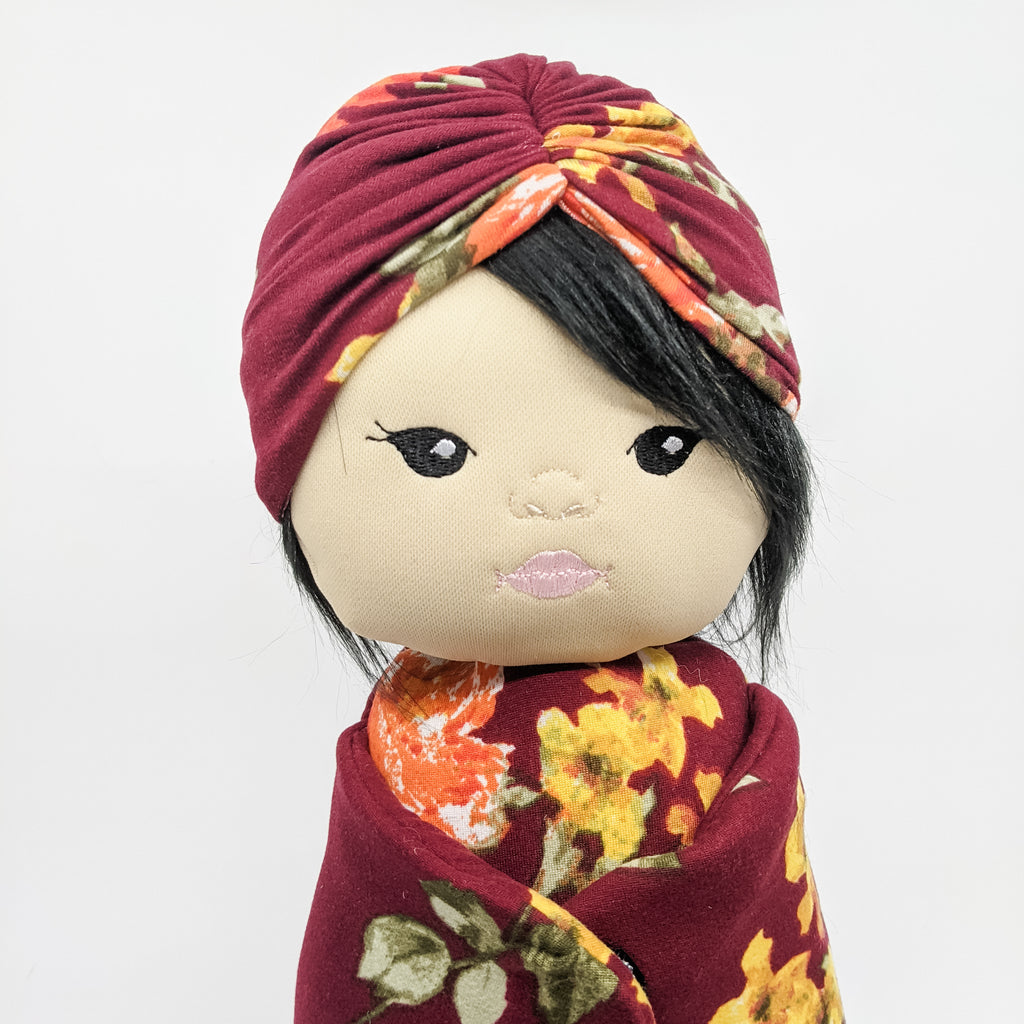 Trina Swaddle Sweetie in Burgundy Floral