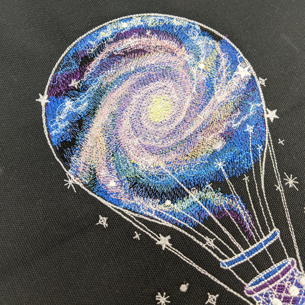 Galactic Hot Air Balloon Stitches of Art