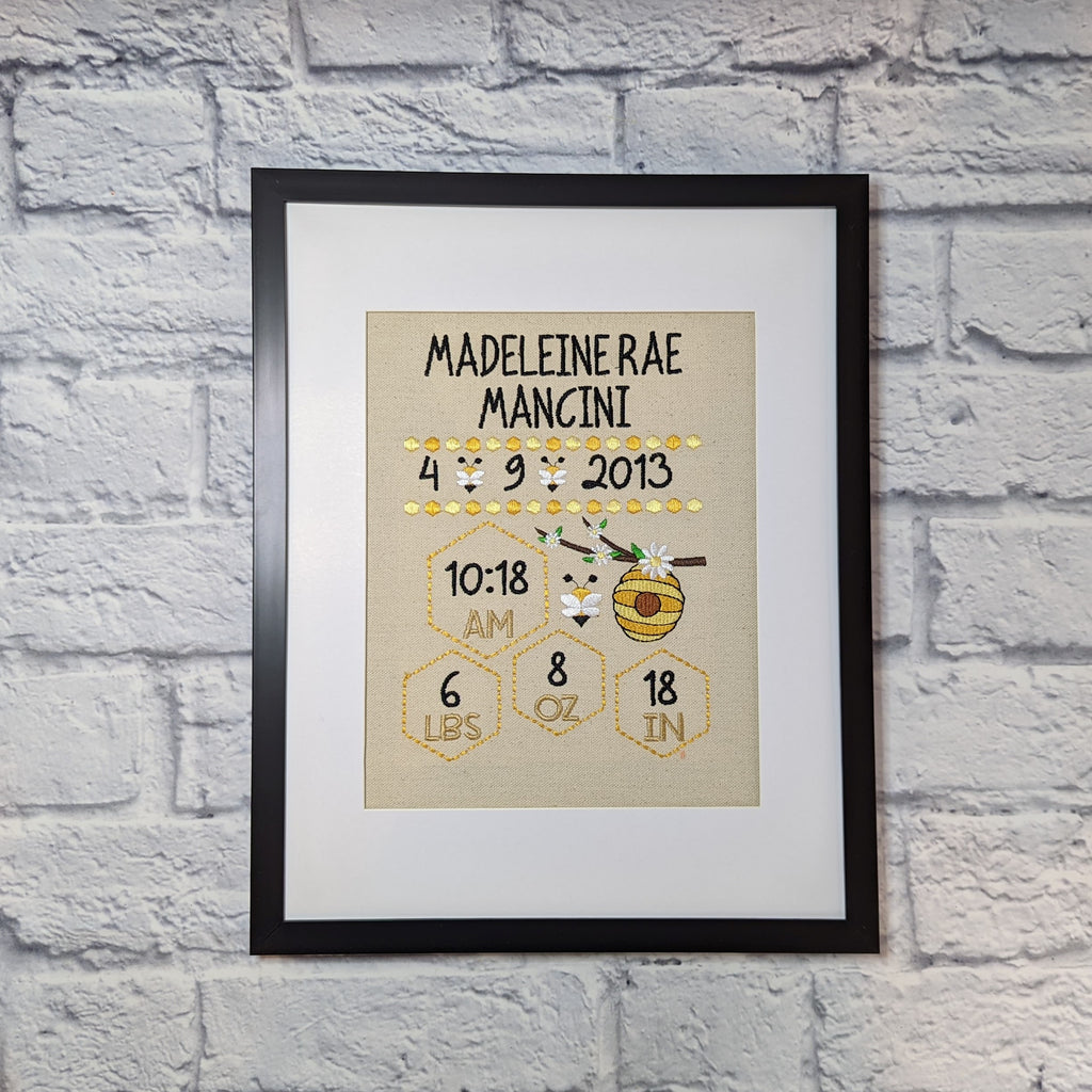 Bumblebee and Beehive Birth Announcement