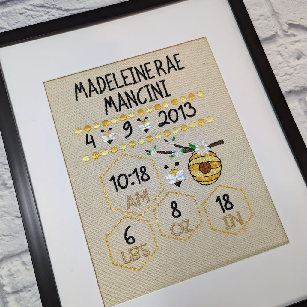 Bumblebee and Beehive Birth Announcement
