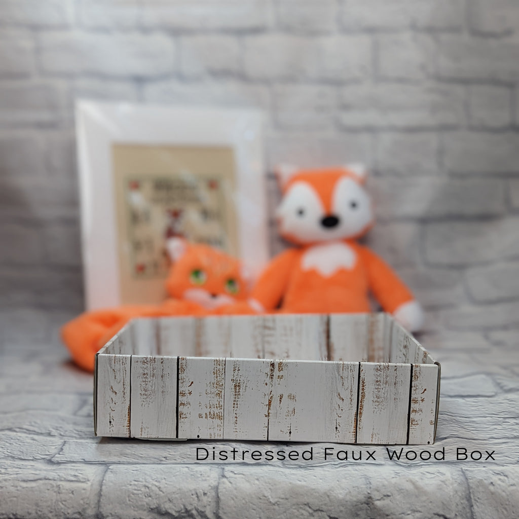 Distressed Faux Wood Box
