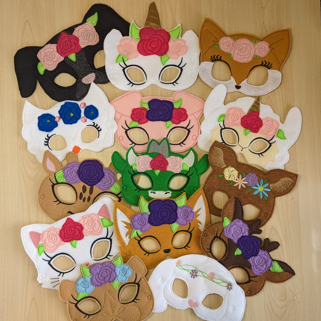 Floral Crown Animal Masks