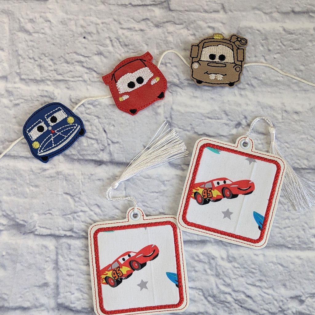 Square Bookmarks - Cars