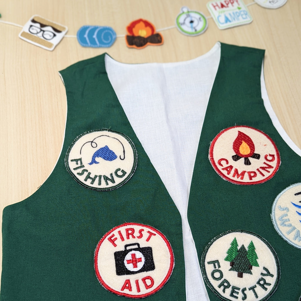 Camping Pretend Playset Mini Banner and Vest