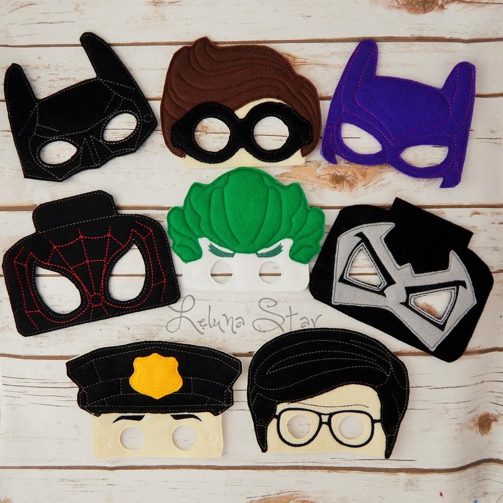 Superhero Block Men Masks